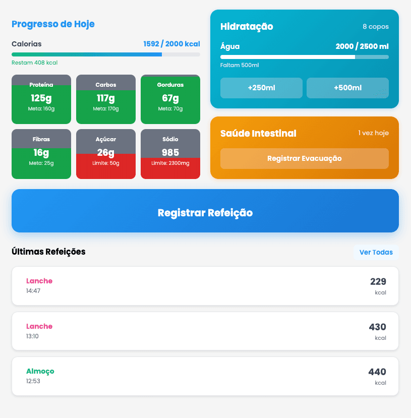 Screenshot: Dashboard principal